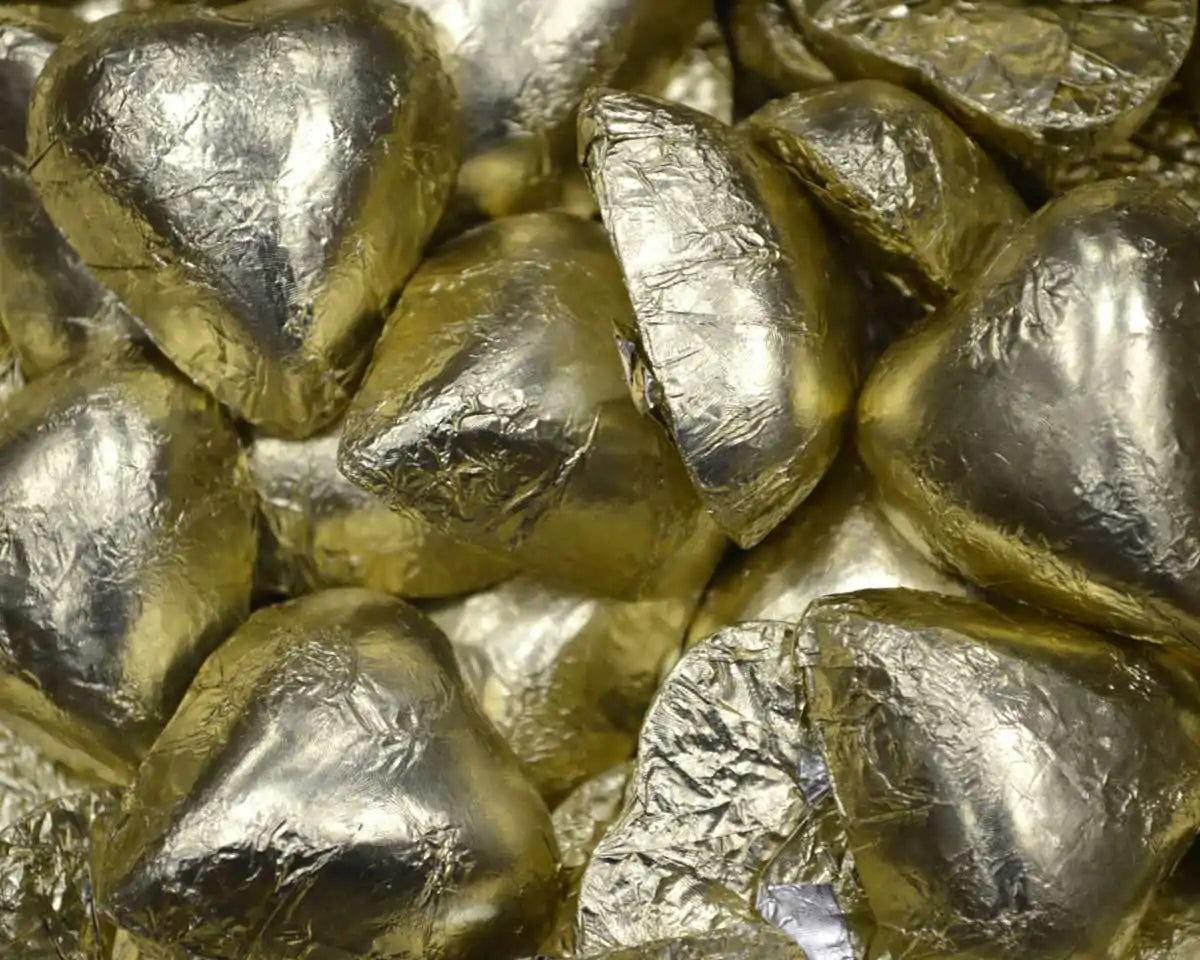 Fine Foil Covered Silver Chocolate Hearts - 1 LB - View #8
