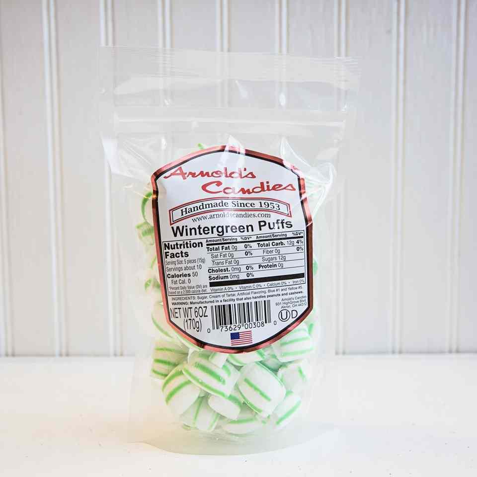 Arnold's Candies Wintergreen Puffs Bags - CandyFavorites