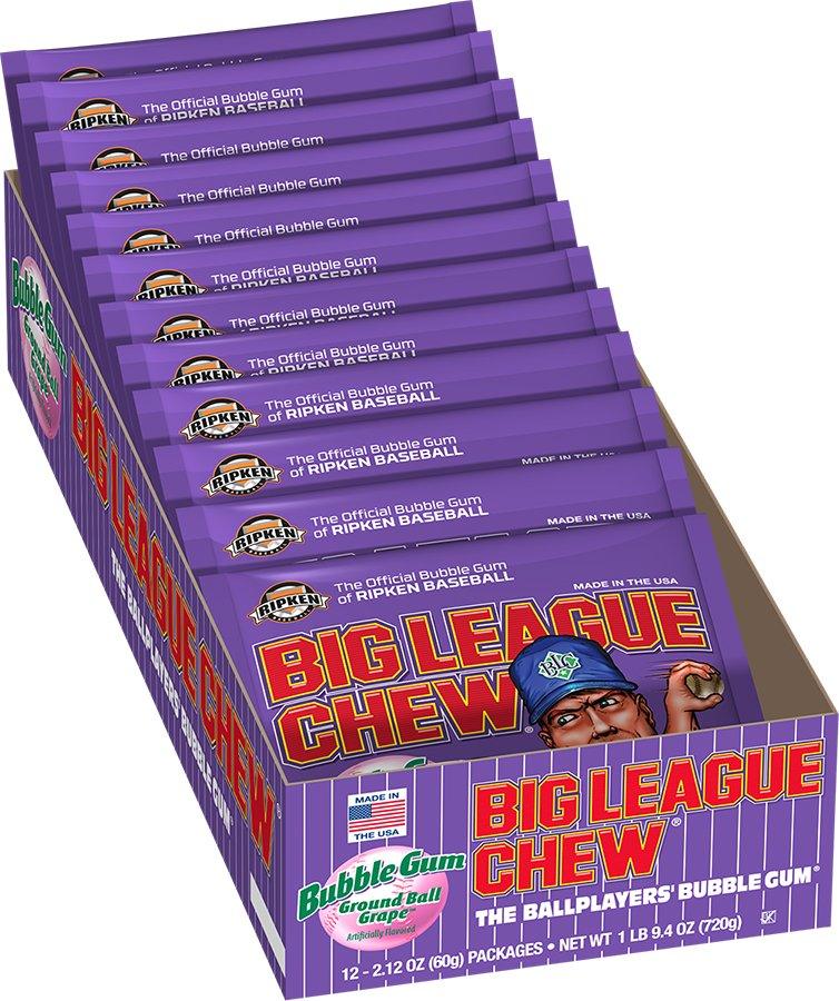 Big League Chew Ground Ball Grape - 12 / Box | Ground Ball Grape