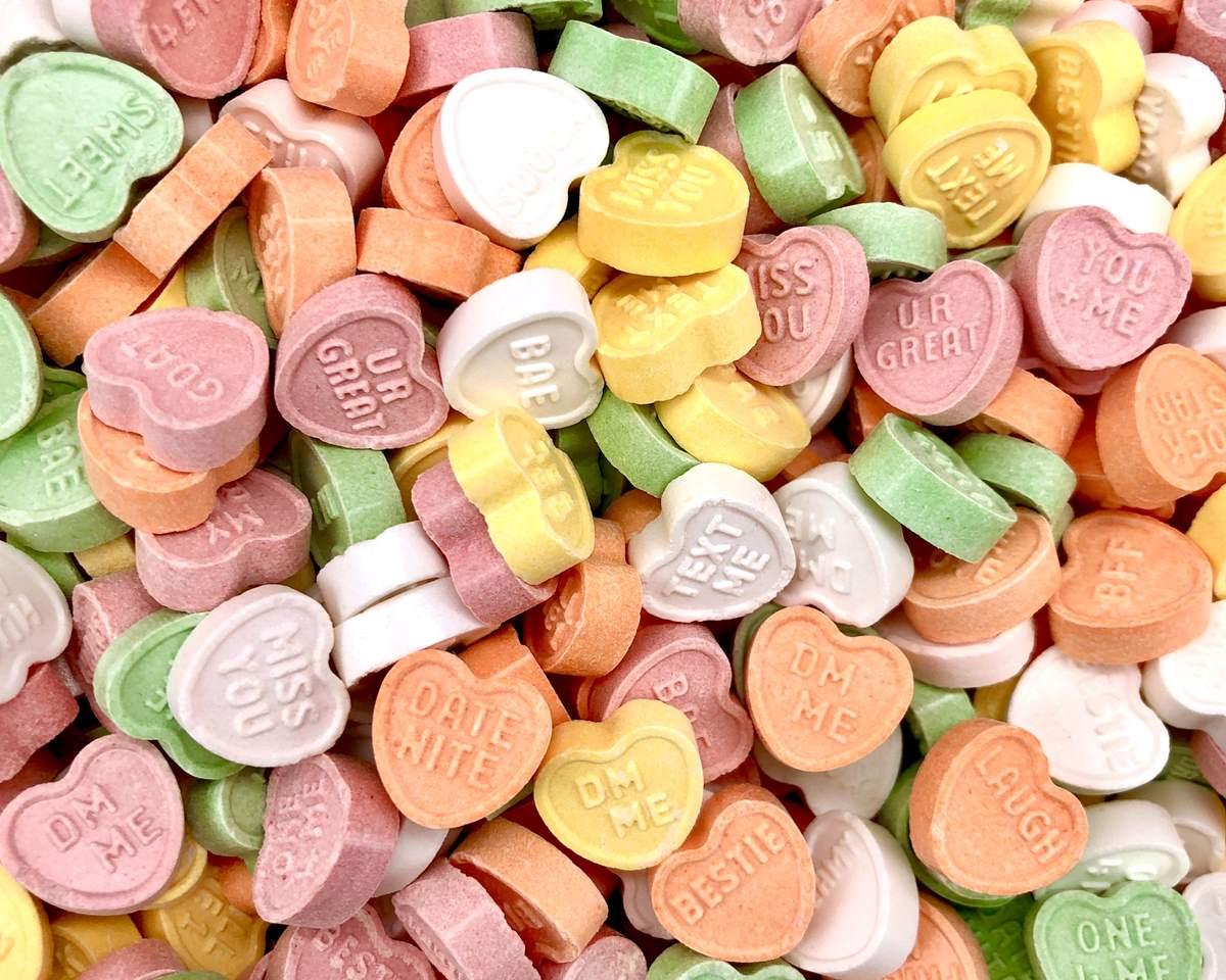 Brach's Tiny Conversation Hearts Value Pack - 8 Boxes Valentine's Day Candy With Personalizable To/From Labels