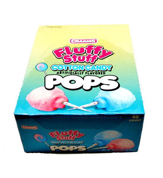 Charms Fluffy Stuff Cotton Candy Lollipop - CandyFavorites