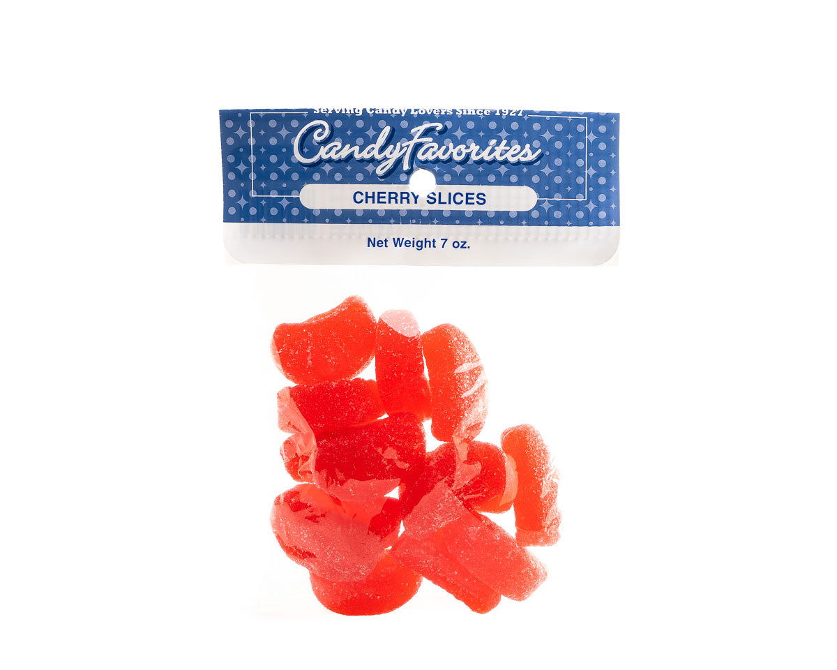 Cherry Jelly Slices Unwrapped 7 Ounce Peg Bags - CandyFavorites