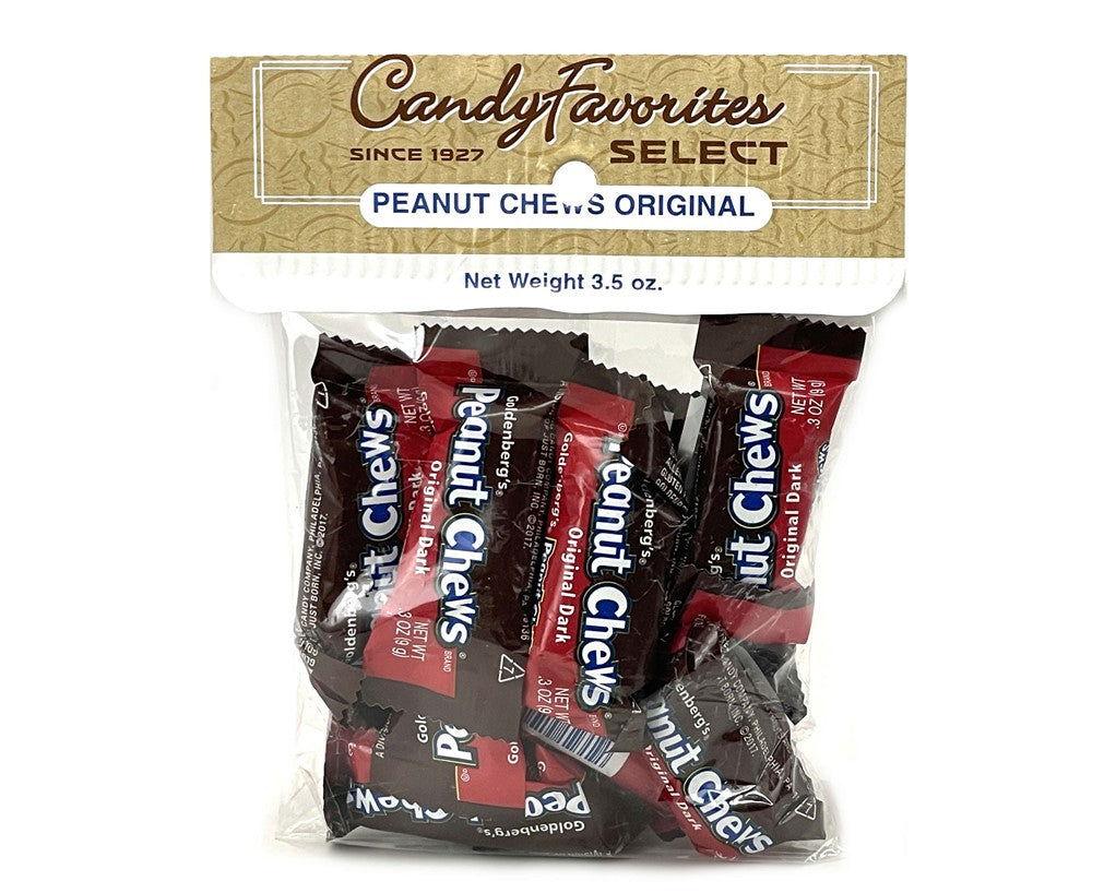 Dark Chocolate Peanut Chews "Select Label"  Peg Bags - CandyFavorites