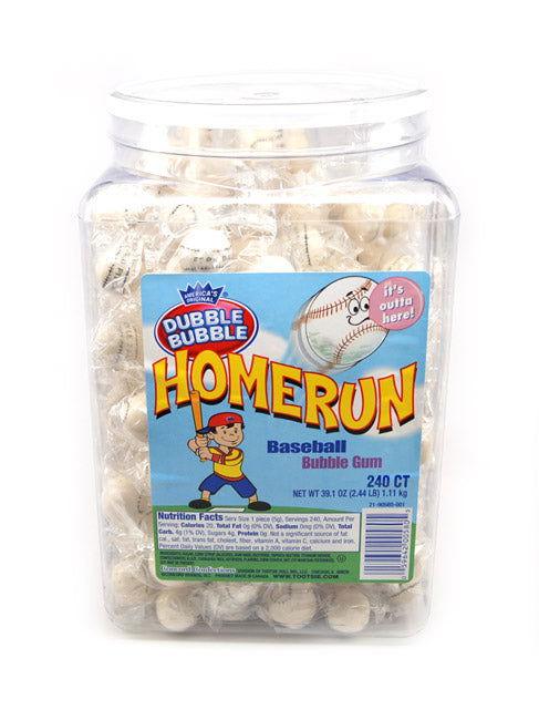Dubble Bubble Home Run Baseball Bubble Gum - CandyFavorites