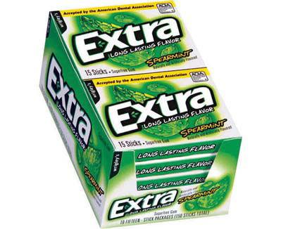 Extra Sugarfree Spearmint Gum Slim Pack - CandyFavorites
