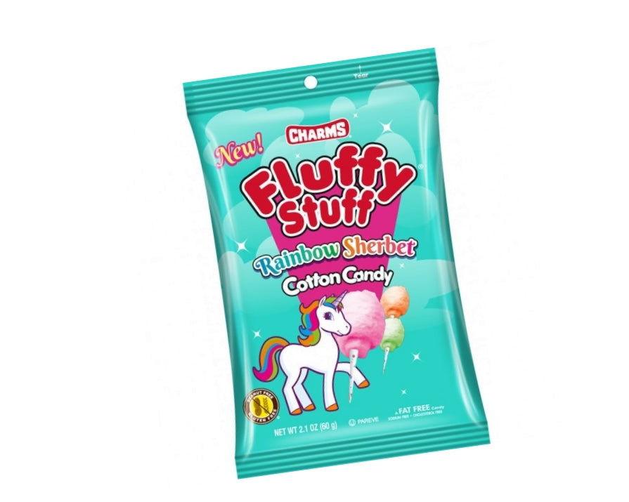 Fluffy Stuff Unicorn Rainbow Sherbet Cotton Candy Bags - CandyFavorites