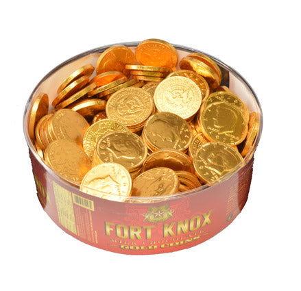 Fort Knox Chocolate Gold Coins Jar - CandyFavorites