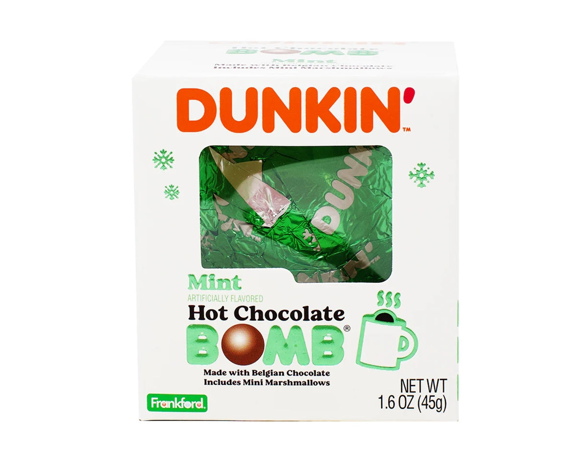 Frankford Dunkin' Mint Hot Chocolate Bombs |Net Weight 1.6 oz. - 6