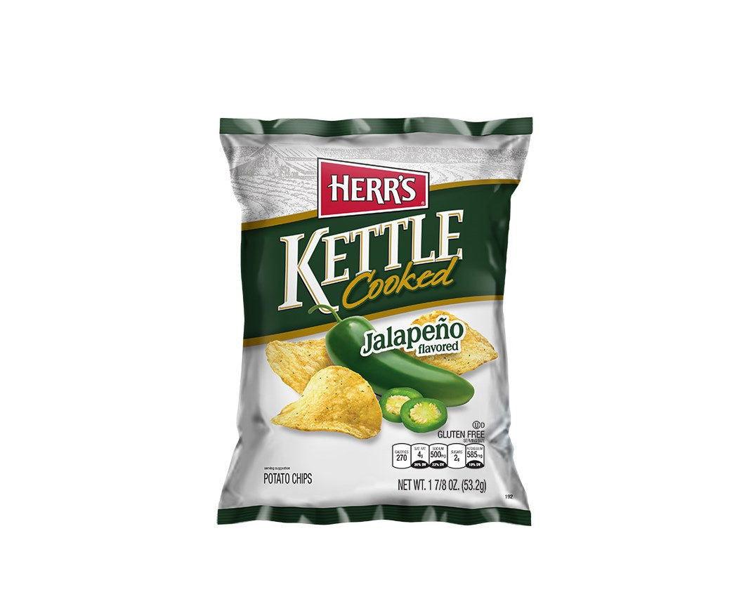 Herr’s "Kettle Cooked" Jalapeno Chips Bags - CandyFavorites