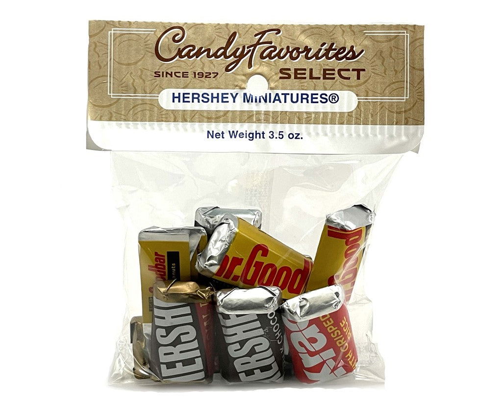 Hershey's Miniatures "Select Label" 3.5 oz. Peg Bags - CandyFavorites