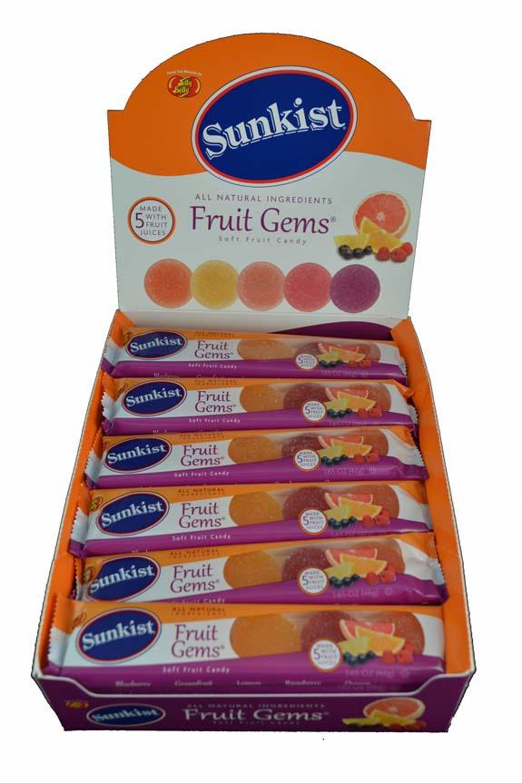 Jelly Belly Sunkist Fruit Gems Bars 24 / Box Candy Favorites