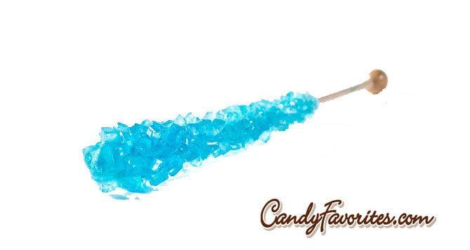 Light Blue Cotton Candy Rock Candy on a Stick Jar - CandyFavorites