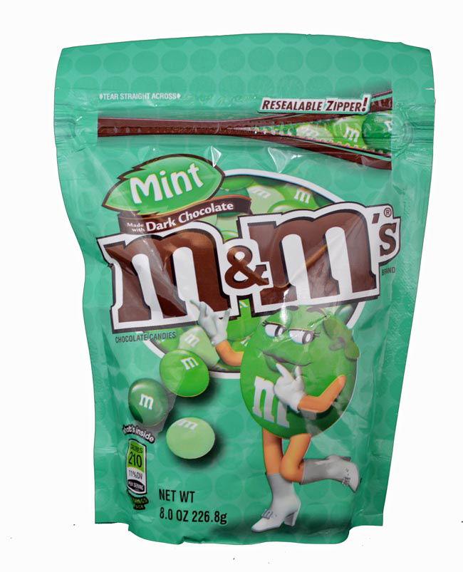 M&M's ® Dark Chocolate Mint 8 Ounce Bags - 6 / Case – Candy Favorites