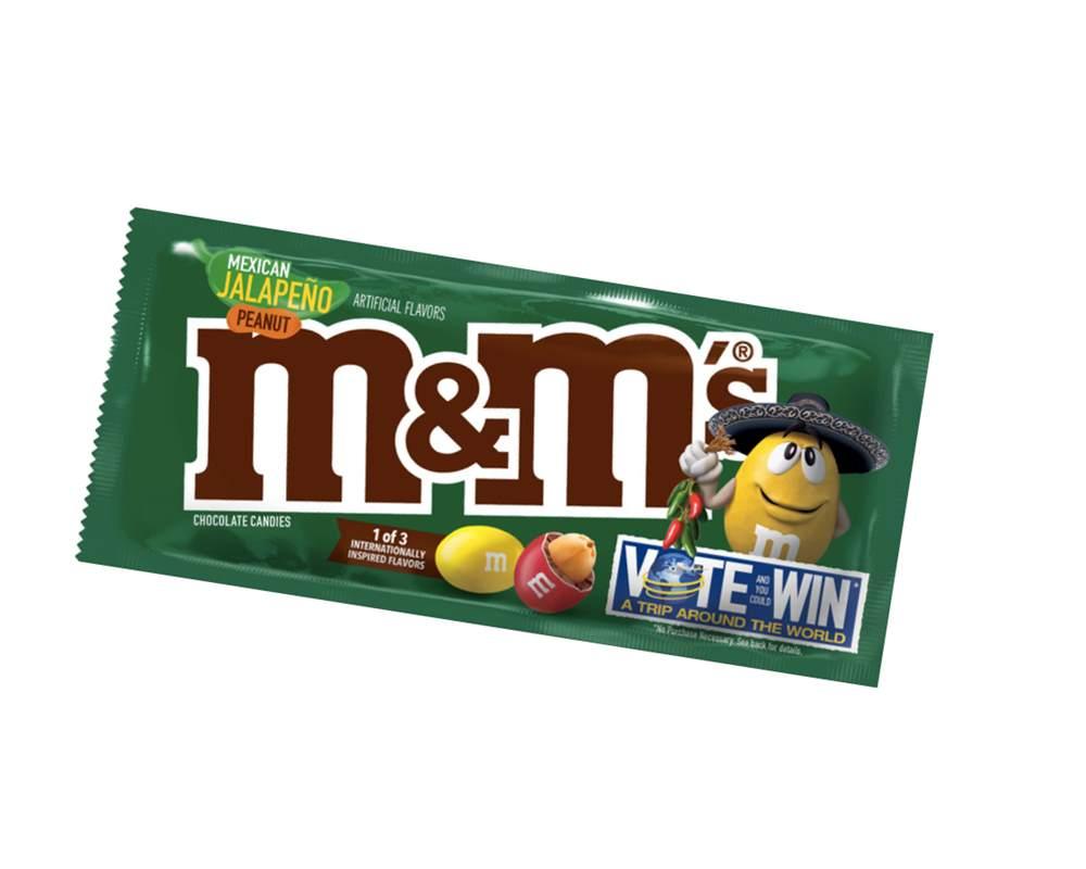 M M s Mexican Jalapeno Peanut Chocolate Candies 1.74 oz. Bags 24 Box Candy Favorites