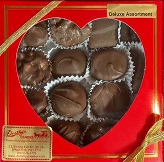 Peek A Boo Heart with Deluxe Chocolate Assortment - CandyFavorites