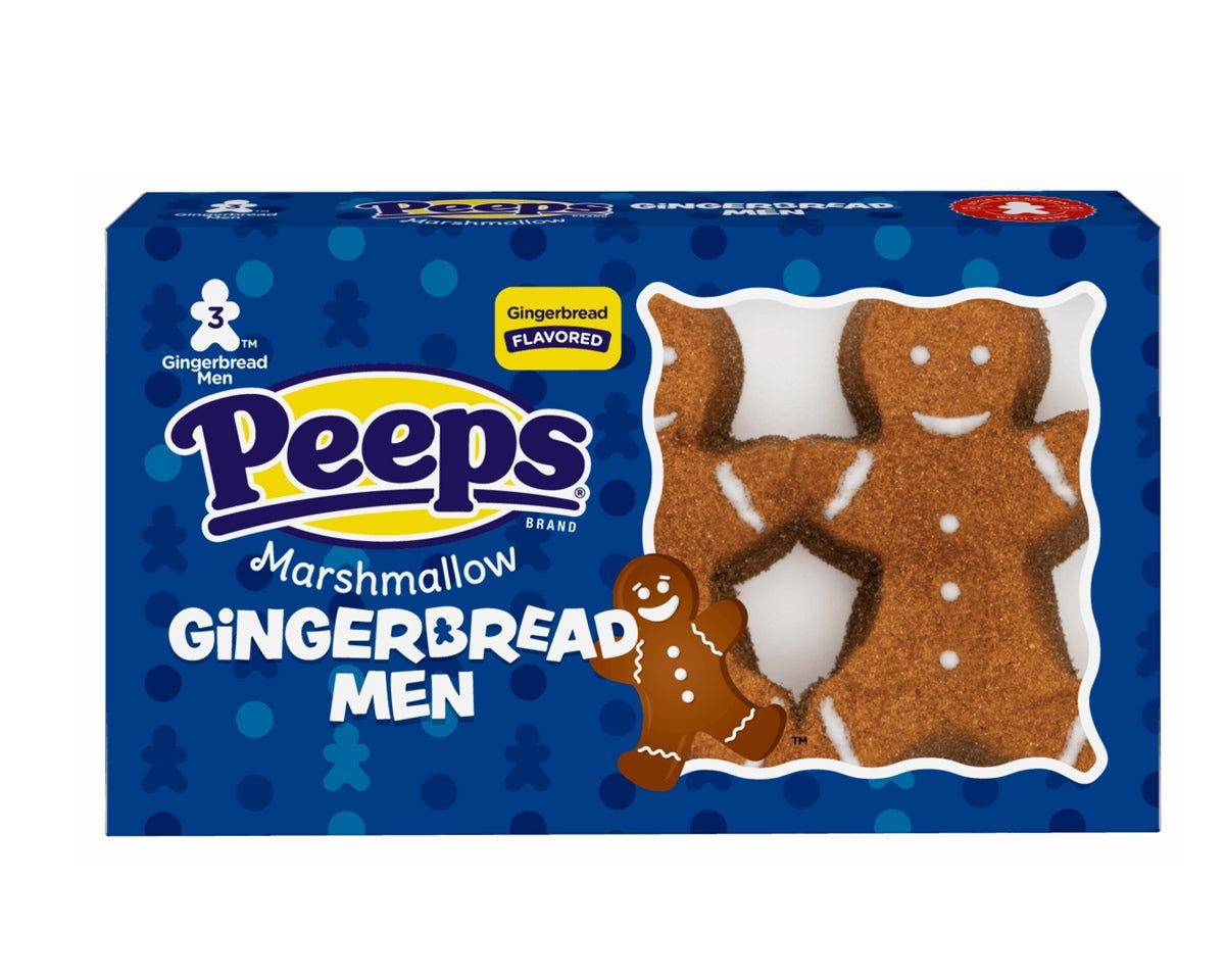 Peeps Marshmallow Gingerbread Men 3 Pack Tray - CandyFavorites