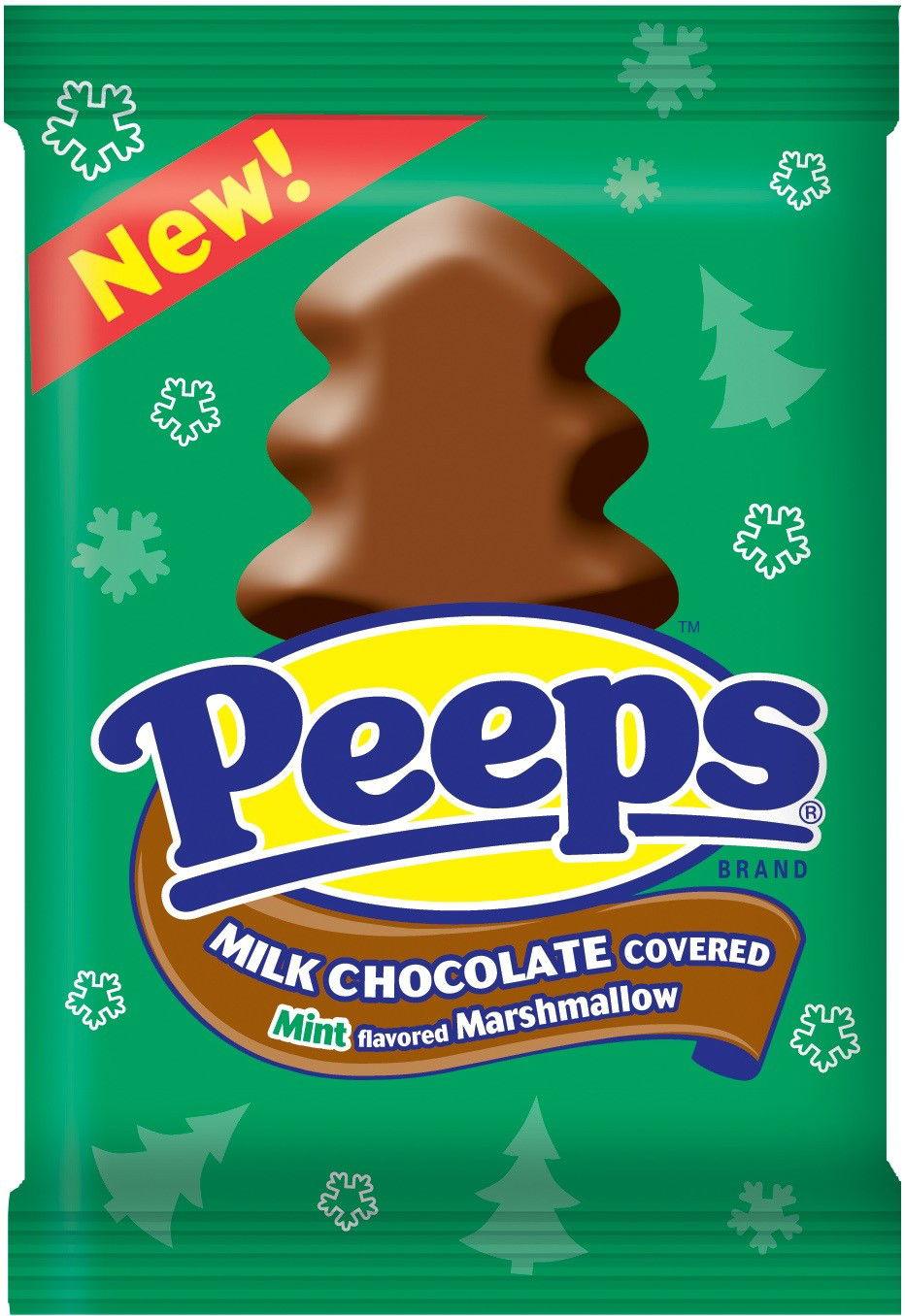 Peeps Milk Chocolate Covered Mint Marshmallow Trees - 24 / Box – Candy