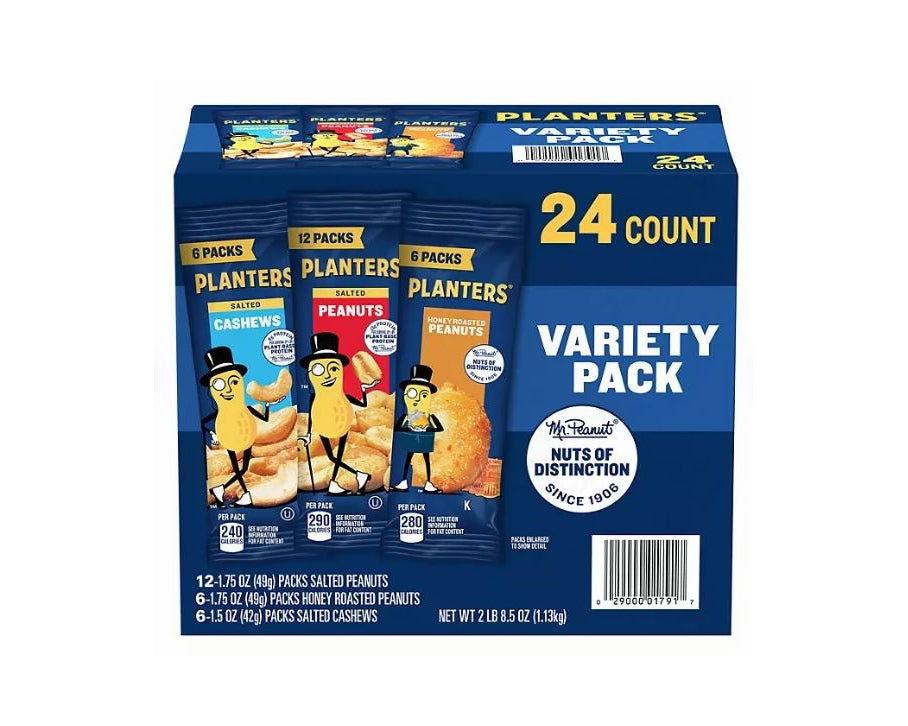 planters peanut box Planters Variety Pack Peanuts & Cashews
