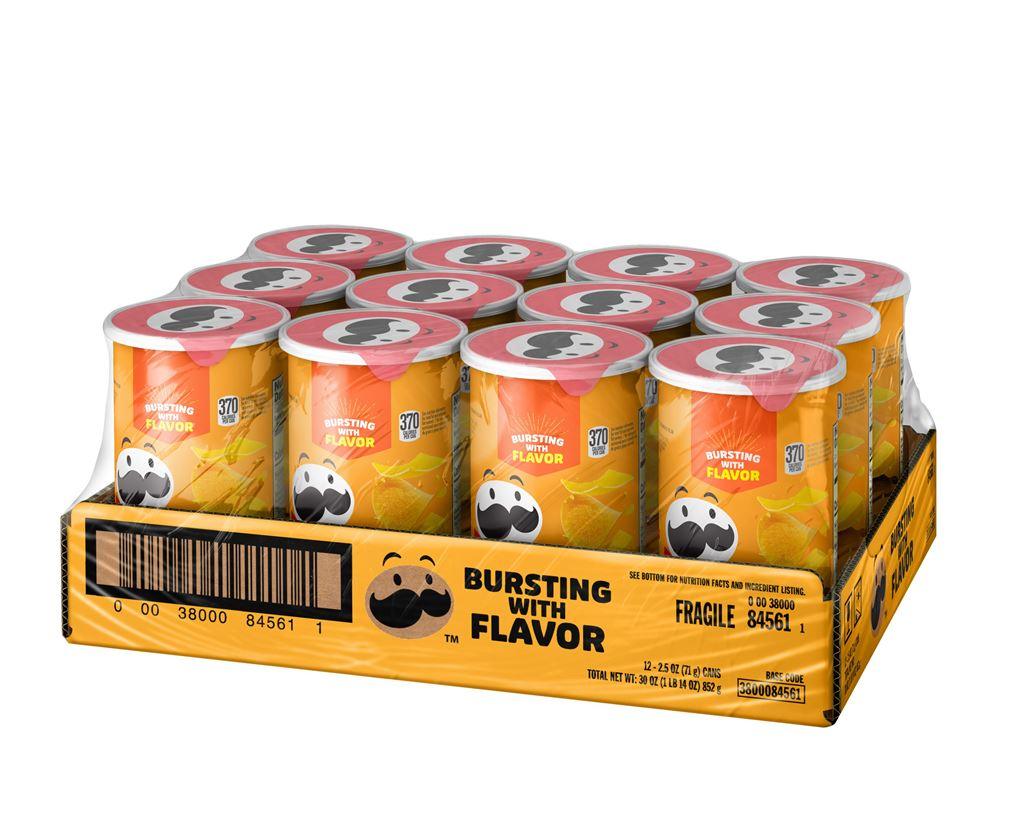 Pringles Cheddar Cheese Potato Crisps Grab n' Go Cans - CandyFavorites