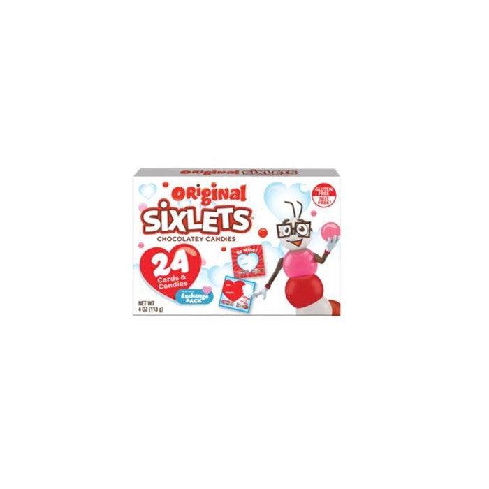 Sweetworks Sixlets Valentine 4 oz. Card and Candy - 24 / Box