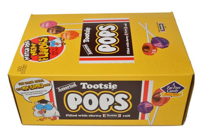 Tootsie Roll Tootsie Pops, Assorted Flavors, 100/Box