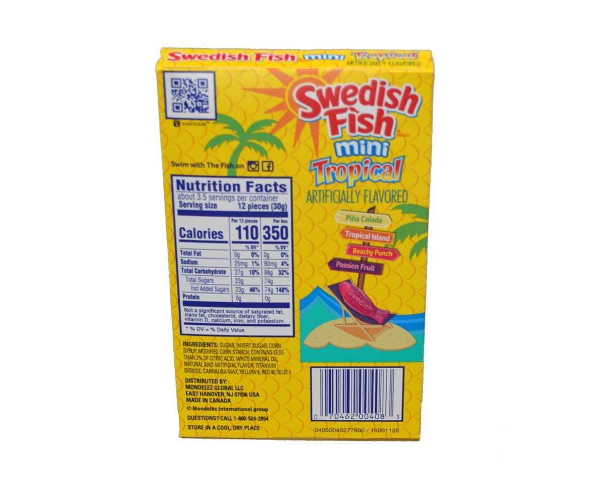 Swedish Fish Mini Tropical Soft & Chewy Candy, 12 Swedish Fish Mini Tropical Soft & Chewy Candy, 12