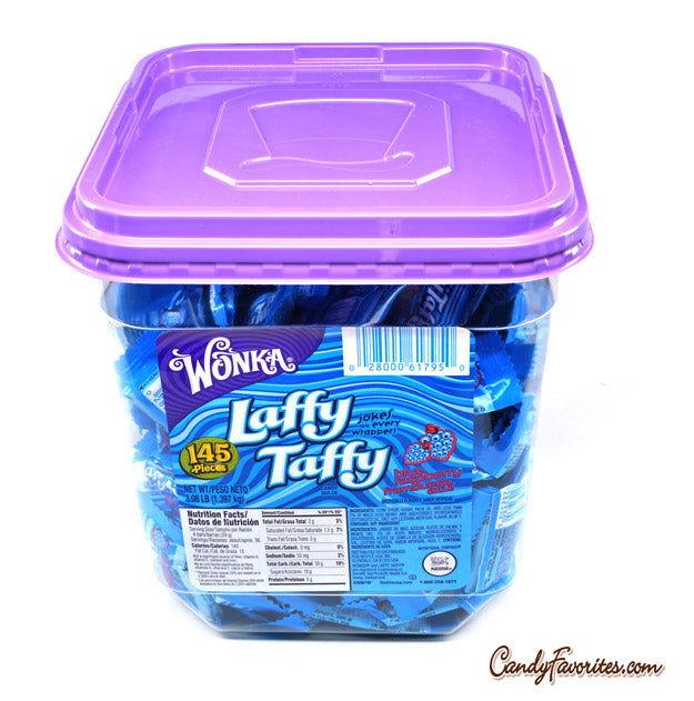 Wonka Laffy Taffy Blue Raspberry Candy - 145 / Jar – Candy Favorites