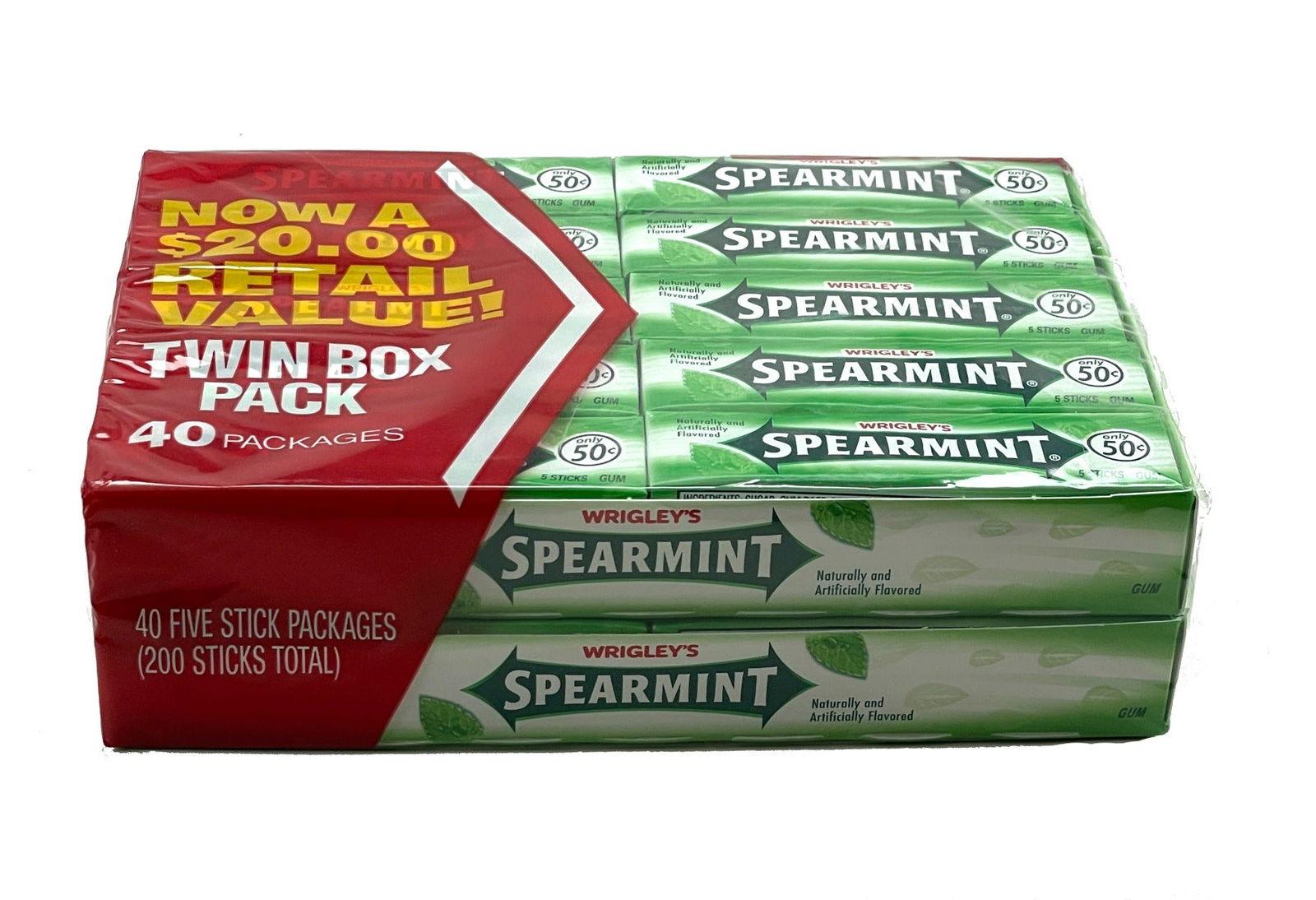 Wrigley's Spearmint Gum - 40 / Box – Candy Favorites