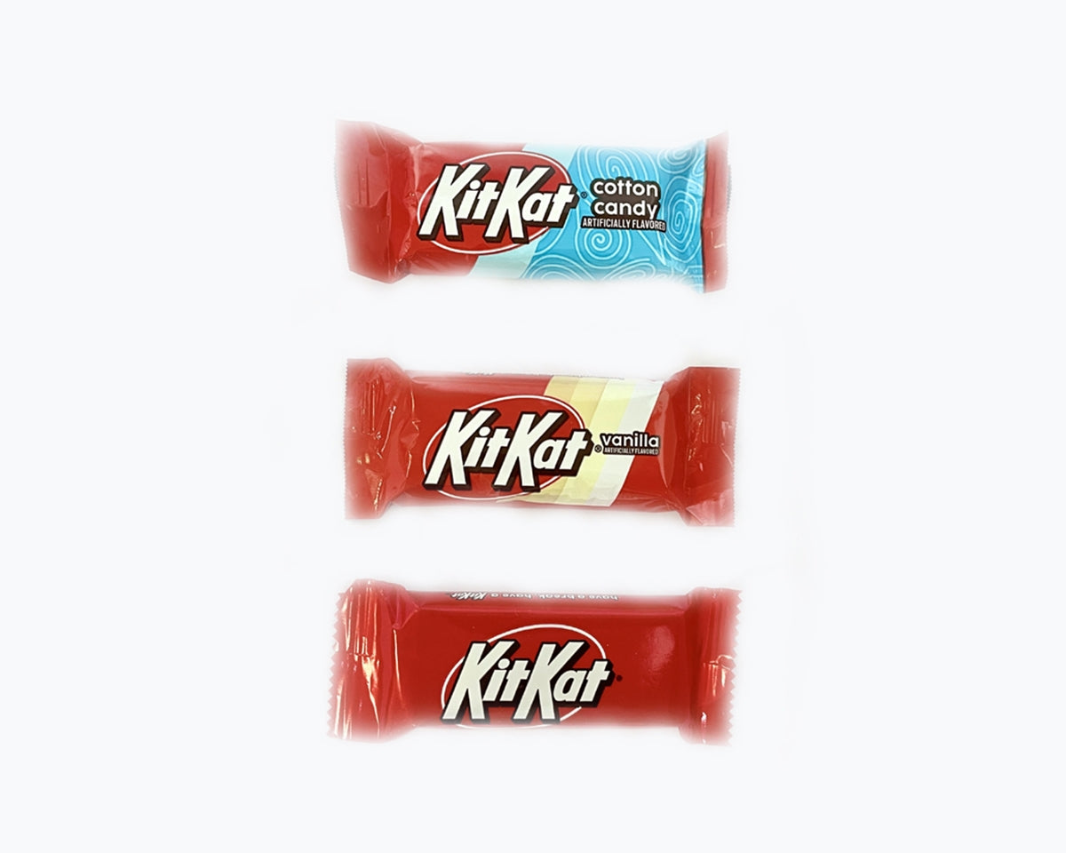 Milk Chocolate, Cotton Candy, and Vanilla Snack Size Kit Kat Bars