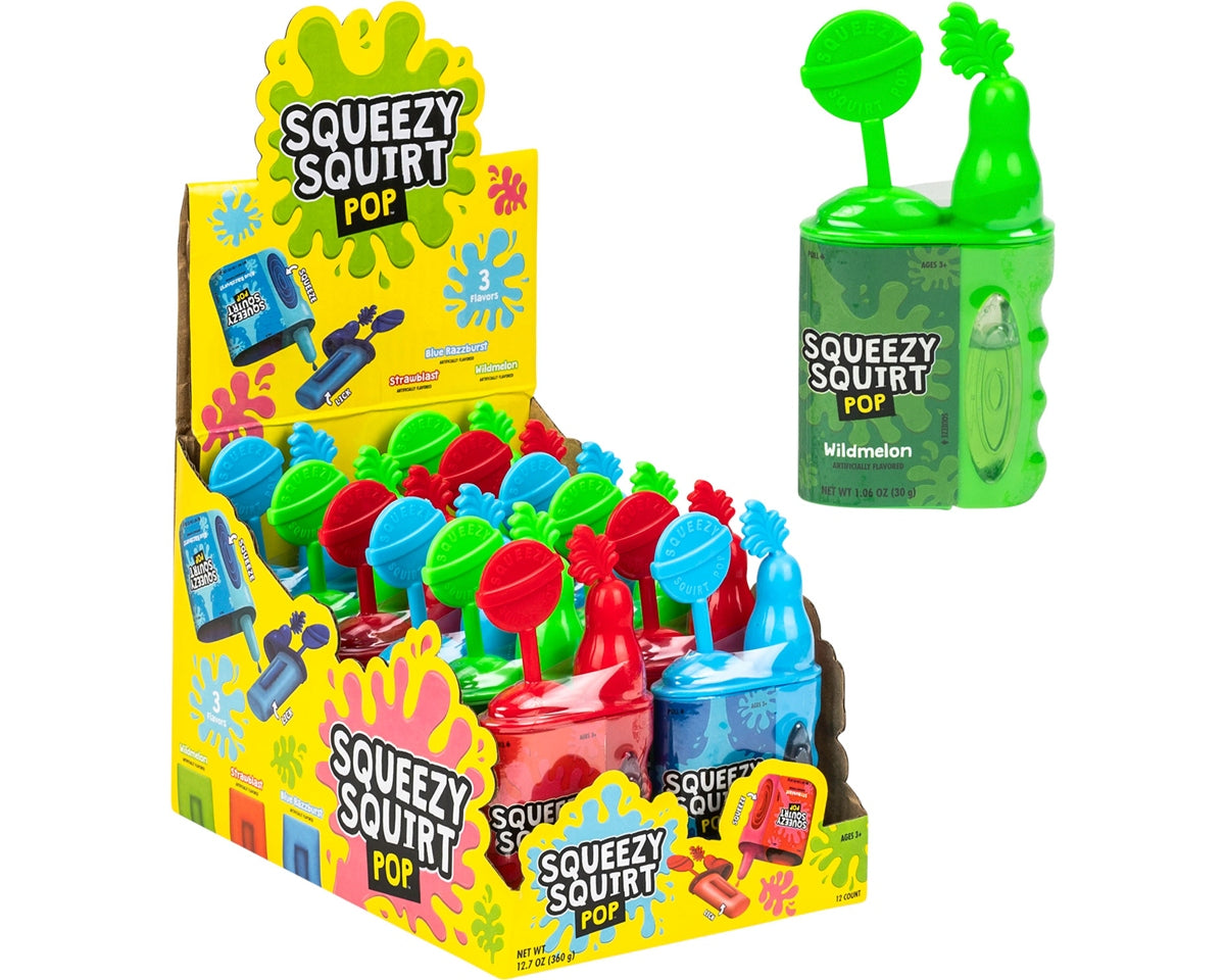 POP-PRODUCTS クイックリリース スキュワー 超軽量 ポッププロダクツ Koko's Squeezy Squirt 1.06 oz. Pop Lollipops - 12 / Box – Candy