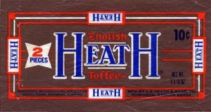 A vintage Heath Bar Advertisement from the 1960's