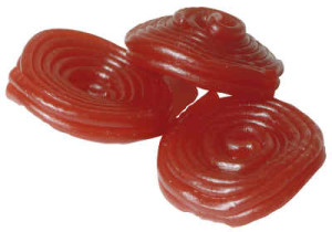 Red Licorice Wheels are an old time classic