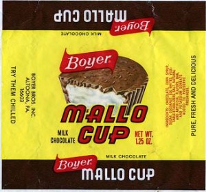 A retro Mallo Cup wrapper from the 1970's