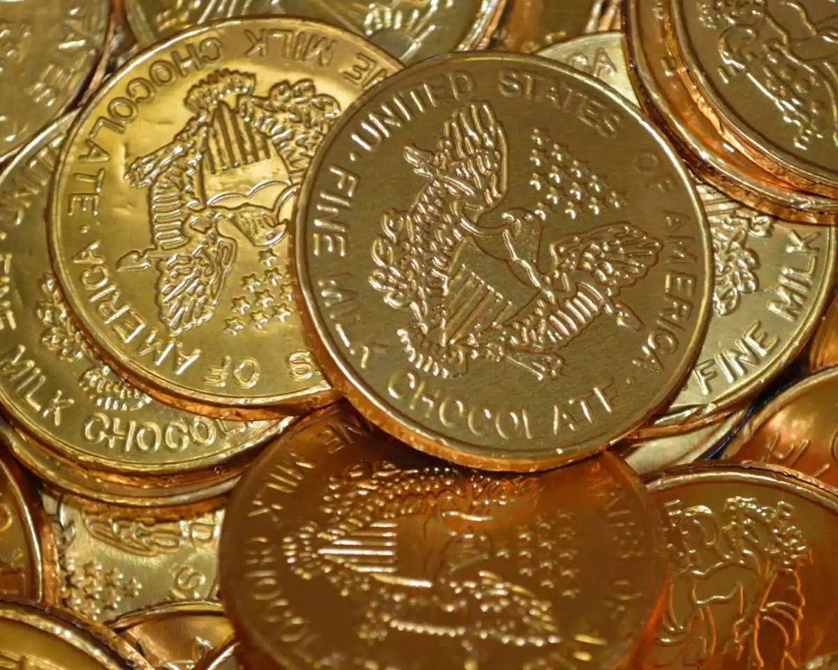 Money Candy Foil Wrapped Chocolate Coins | Bulk Chocolate Coins β Candy Favorites