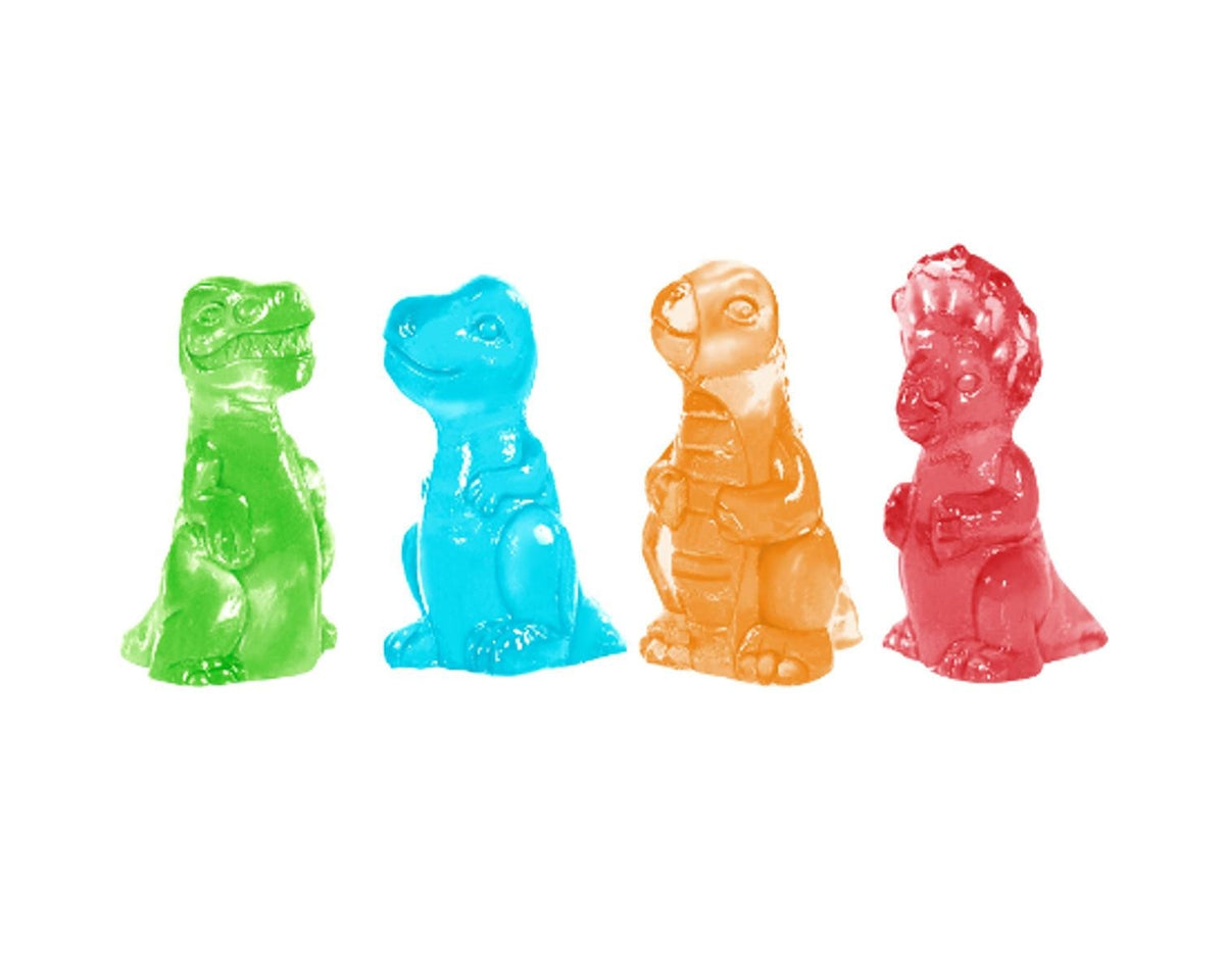 3D Gummi Dinosaurs Bulk white backgound