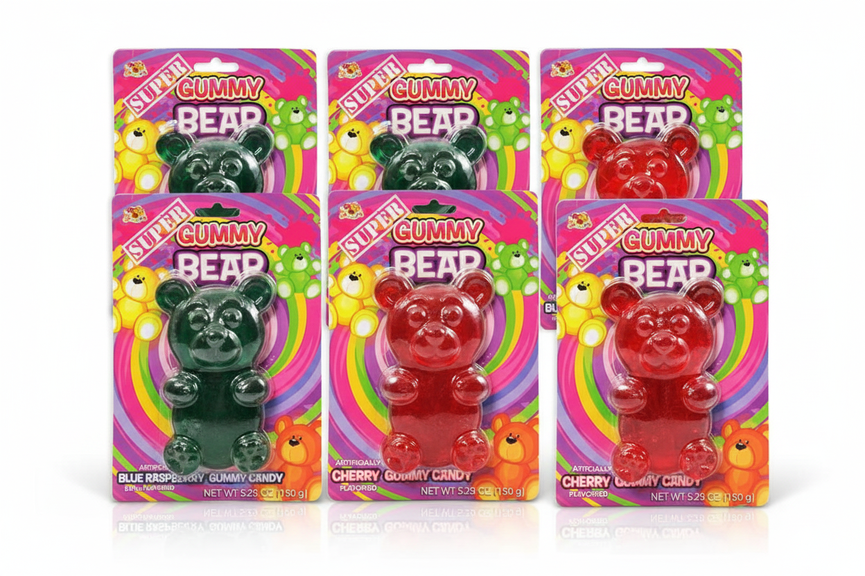 6 Albert's Super Gummy Bear packages 