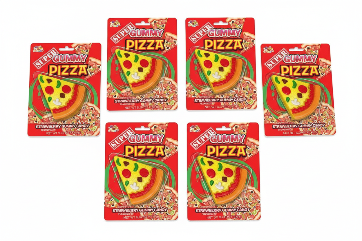 6 Albert's Super Gummy Pizza blister packs