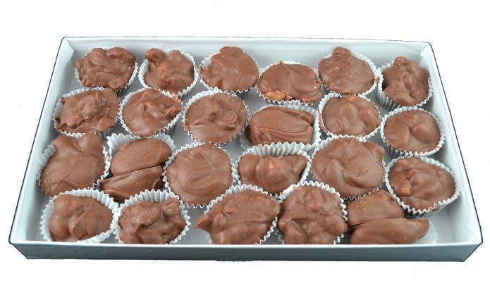 Assorted Chocolate Nut Clusters 1 Pound Box - CandyFavorites