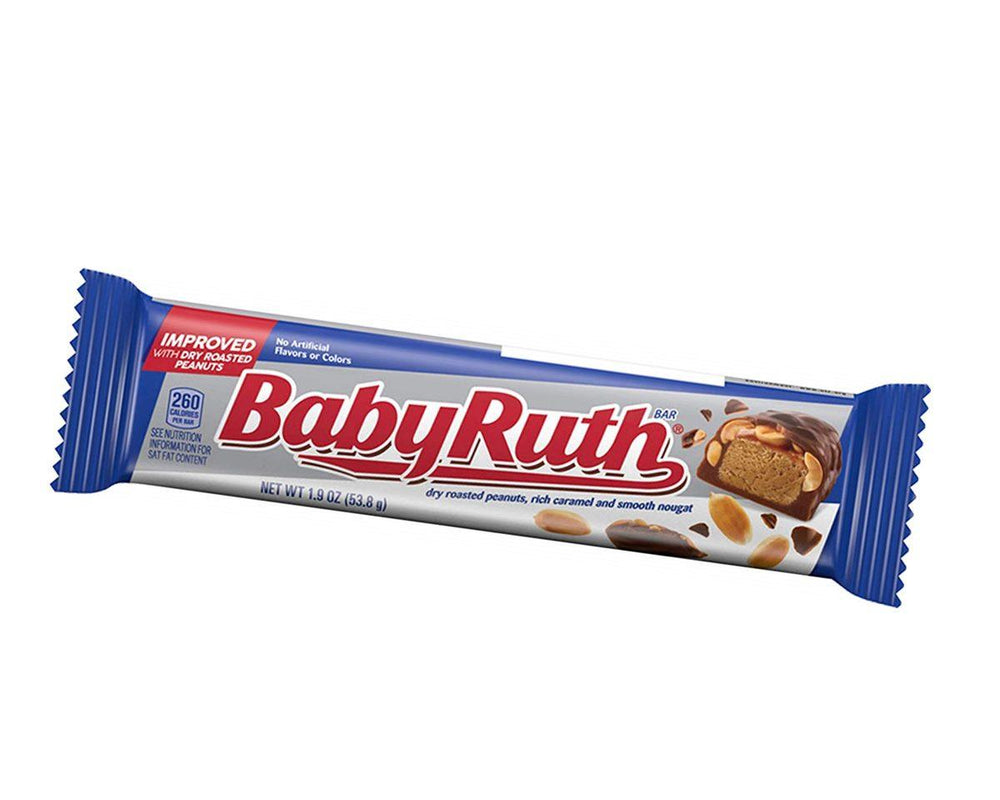 Baby Ruth Box Baby Ruth 1.9 oz. Candy Bar | Improved with Dry Roasted Peanuts - 24 ...