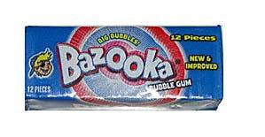 Bazooka Bubble Gum Twelve Pack - CandyFavorites