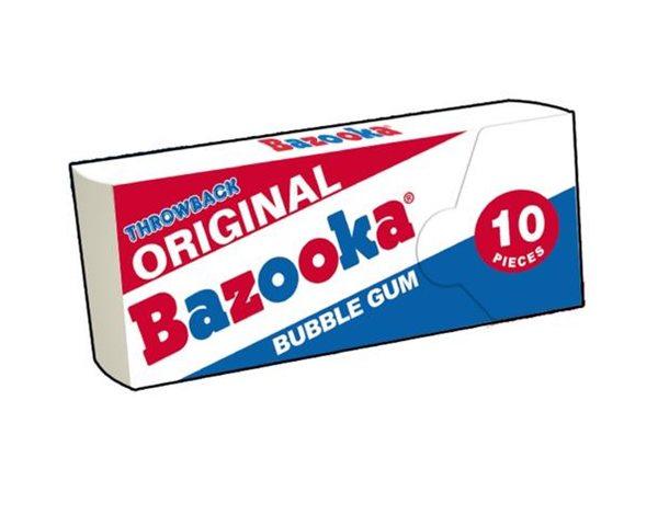 Throwback Original Bazooka Bubble Gum 2.11 oz. Wallet Pack - 12 / Box – Candy Fa