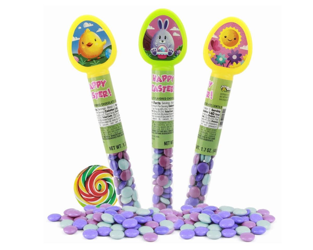 Bee Easter Tubes with Chocolate Candies - CandyFavorites