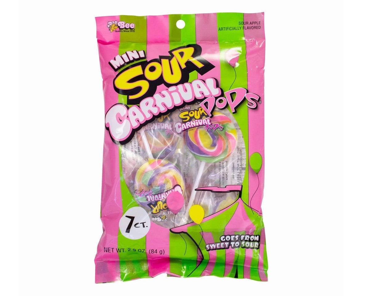 Bee Mini Sour Carnival Pops 2.9 oz. Bags - CandyFavorites