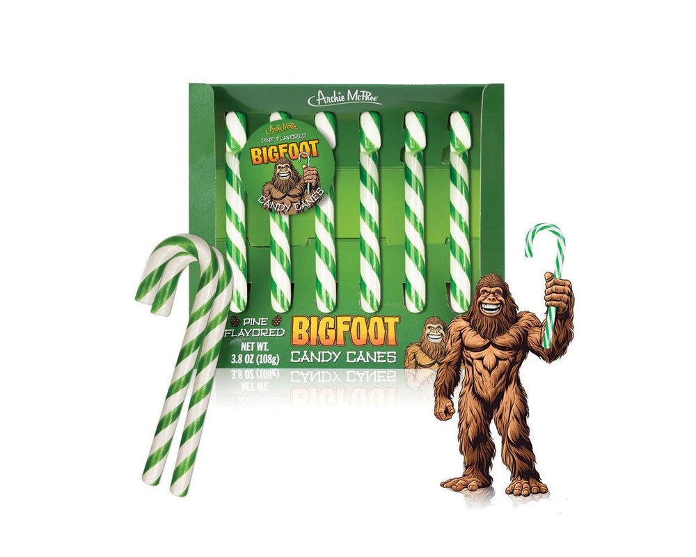 Bigfoot Pine Flavored Candy Canes 6 Count Box - CandyFavorites