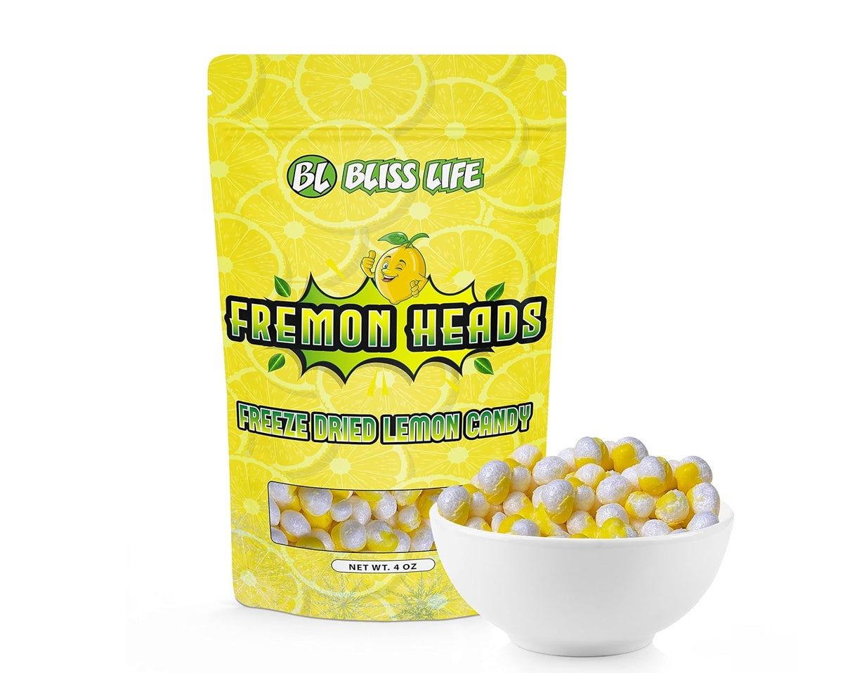 Bliss Life Fremon Heads Freeze Dried Lemon Candy 3 oz. Bags - CandyFavorites