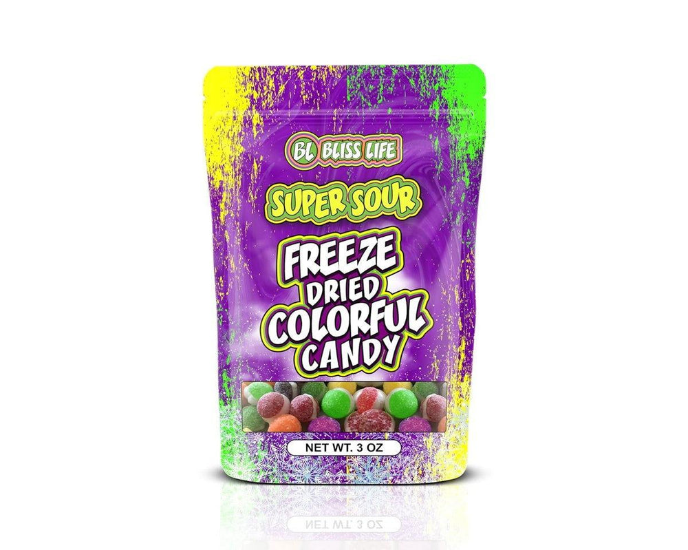 Bliss Life Super Sour Freeze-Dried Colorful Candy 3 oz. Bags - CandyFavorites