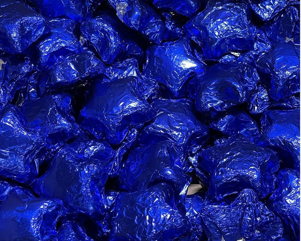 Blue Wrapped Sweets Blue Foil Wrapped Chocolate Stars - 2 lb. – Candy Favorites