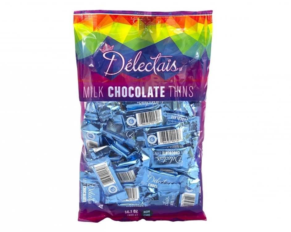 Blue Delectais Milk Chocolate Thins - CandyFavorites