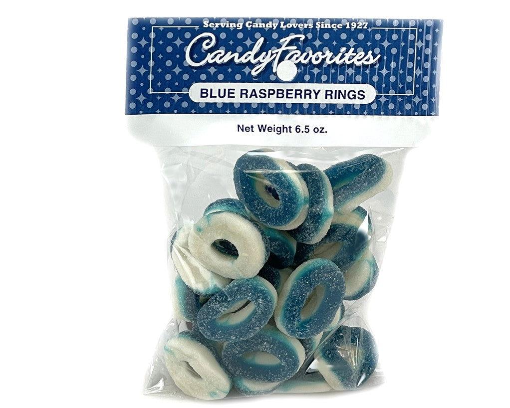 Blue Raspberry Gummi Rings 6.5 oz. Bags - 8 / Box – Candy Favorites