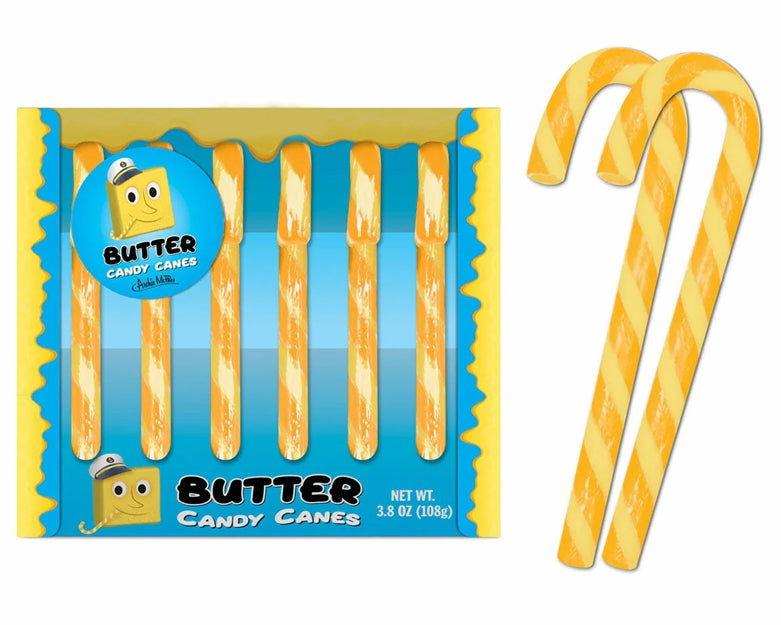 Butter Flavored Candy Canes 6 Count Tray - CandyFavorites